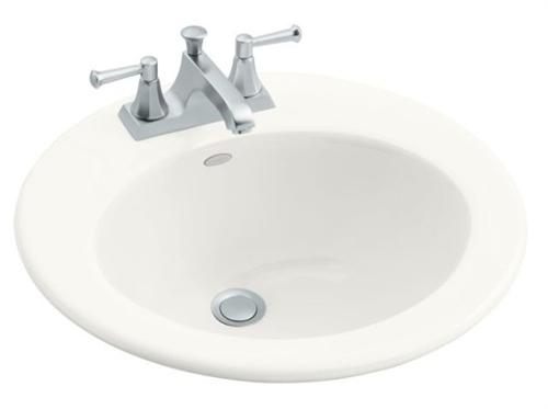 Kohler K-2917-1-0 Radiant Self-Rimming Lavatory With Single-Hole Faucet Drilling - White (Faucet Not Included)