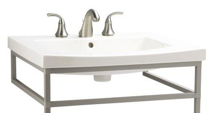 Kohler K-2956-8-47 Persuade Curv Lavatory Console Sink with 8