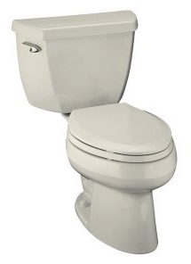 Kohler K-3531-96 Wellworth Two-Piece Elongated Toilet - Biscuit