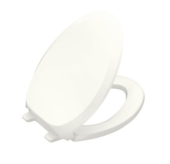 Kohler K-4713-7 French Curve Quiet Close Quick-Release Toilet Seat - Black (Pictured in White)