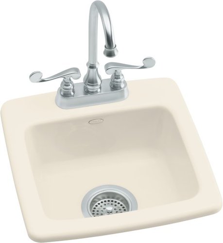 Kohler K-6015-1-47 Gimlet Single Basin Acrylic Bar Sink - Almond (Faucet Not Included)