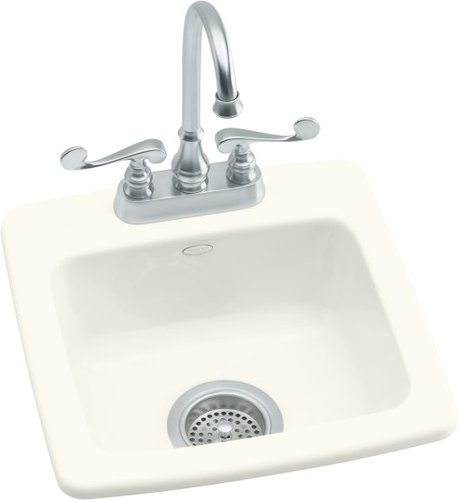 Kohler K-6015-1-96 Gimlet Single Basin Acrylic Bar Sink - Biscuit (Faucet Not Included)
