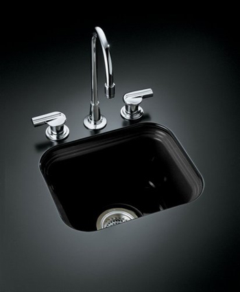 Kohler K-6589-U-7 Northland Undercounter Entertainment Sink - Black (Faucet Not Included)