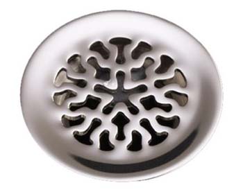 Kohler K-7108-CP Decorative Lavatory Grid Drain with Snowflake Design - Polished Chrome (Pictured in Polished Nickel)