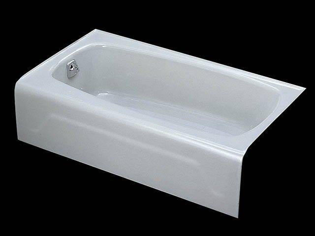 Kohler K-745-0 Seaforth Bath With Left-Hand Drain - White