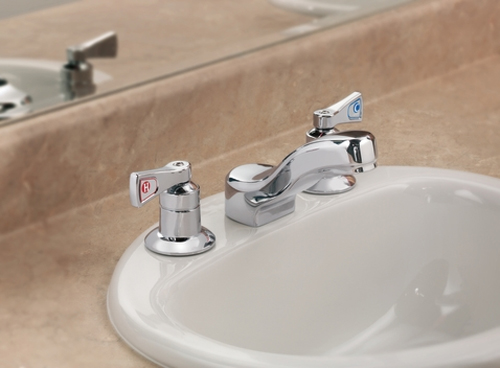 Moen 8221 Commercial Two Handle Lavatory Faucet Chrome