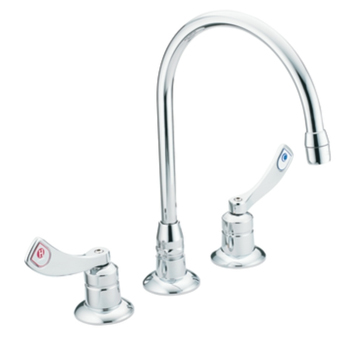 Moen 8225 Commercial Two Handle Deck Mount Kitchen Faucet Chrome