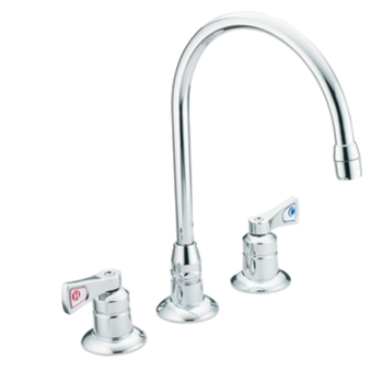 Moen 8227 Commercial Two Handle Deck Mount Kitchen Faucet Chrome