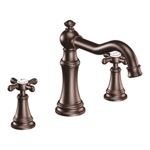 Moen TS22101ORB Weymouth Two Handle High Arc Roman Tub Faucet Trim Oil Rubbed Bronze