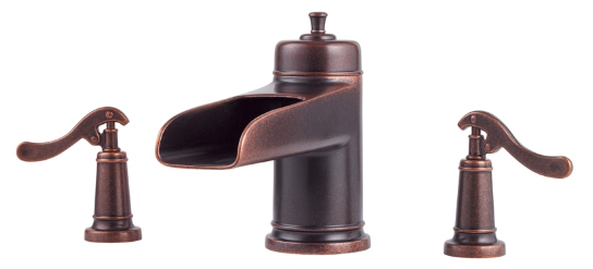 Price Pfister RT6-5YPU Ashfield Two-Handle Roman Tub Faucet Trim Rustic Bronze (Less Handles)