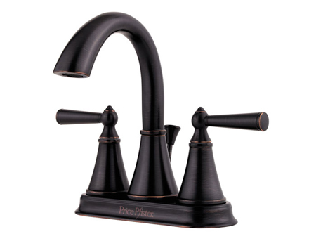 Pfister LG48-GL0Y Saxton Two-Handle Centerset Lavatory Faucet - Tuscan Bronze