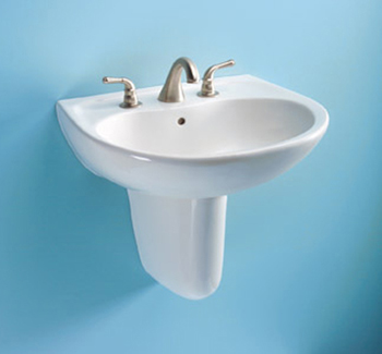 Toto LHT241G-01 Supreme Suite Wall Mount Lavatory Sink w/ Single-Hole Faucet Mount - Cotton White