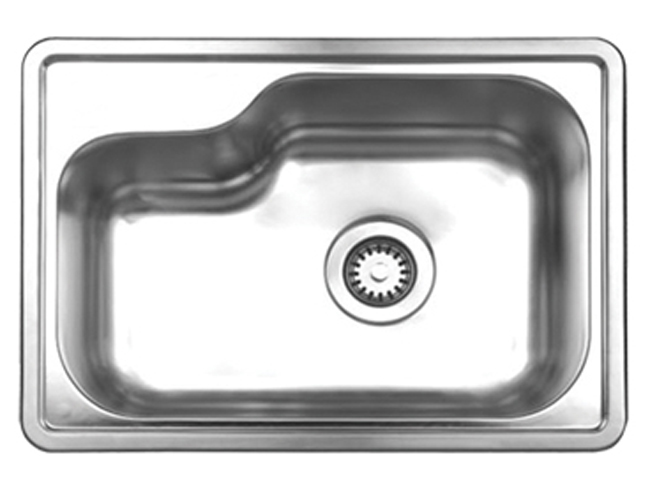 Whitehaus WHND1913 Noah Single Bowl Drop-In Stainless Steel Kitchen Sink - Brushed Stainless Steel