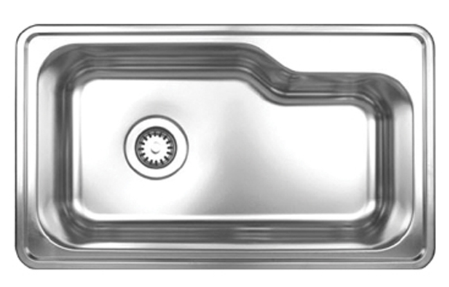 Whitehaus WHNDB3016 Noah Single Bowl Drop-In Sink - Brushed Stainless Steel