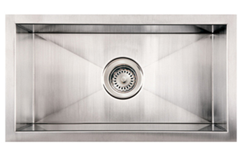 Whitehaus WHWINEHAUS Noah Commercial Single Bowl Undermount Sink - Brushed Stainless Steel